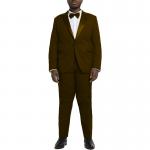 Big Tall Men'S Stylish 2PCS Black Designer Tuxedo For Men