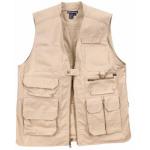 260 GSM 100% Cotton Mens Beige Utility Vest Twill 2/1 Flame Retardant for sale