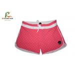 Lightweight Pink Womens Board Shorts With Flat Waistband Slit Leg Short Length for sale