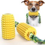 Pet Teeth Grinding Resistant Tooth Cleaning Toothbrush Corn Strap Dog Toy for sale