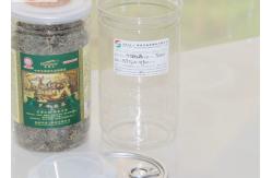 China Eco Friendly Clear Pet Jars , 4oz Plastic Cookies Jar With Aluminum Lid supplier