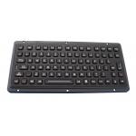 Black titanium vandal proof ruggedized keyboard with industrial backlight