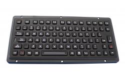 China Black titanium vandal proof ruggedized keyboard with industrial backlight supplier