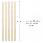 Fully Compostable Natural White Bamboo Straws For Bubble Tea 20cm for sale