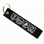 Rider's Gift Keychain - EAT SLEEP RIDE REPEAT Embroidery / Fade-Proof Threads & Water-Resistant Fabric​ for sale