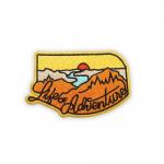 Iron On Backing Embroidered Hat Patches Sew On Applique​ Die Cut Border for sale
