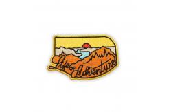 China Iron On Backing Embroidered Hat Patches Sew On Applique​ Die Cut Border supplier