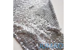 China Aluminum Metal Sequin Curtains For Architecture Metallic Silver supplier