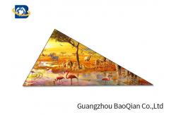 China Animal Image 3D Lenticular Ruler , Plastic Triangle Ruler Customized Logo supplier