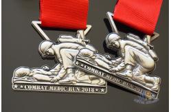China Custom 3D Race Running Awards With 864*38mm Red Ribbon Personalized supplier