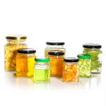 High Quality Clear Empty 500ML Hexagon Square Glass Food Storage Jars Containers With Metal Lids for sale