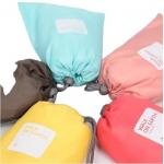 Folded Polyester Fabric Drawstring Bag Mini Gift Pouch Shoes Pocket Storage Pouch for sale