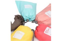 China Folded Polyester Fabric Drawstring Bag Mini Gift Pouch Shoes Pocket Storage Pouch supplier