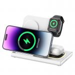 Fast Foldable 3 In 1 Wireless Charger 15W For Phone Watch Earphone for sale