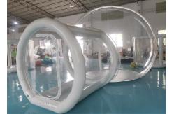 China 3m 5m Camping Inflatable Clear Bubble Tent With Airtight Tunnel supplier