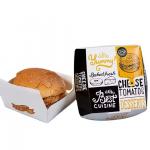 Custom Eco-Friendly Hamburger Box Made of Biodegradable White Cardboard for Sustainable Packaging for sale