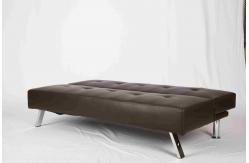 China Living Room Leather Pull Out Couch Plating Feet Ergonomic For Saving Space supplier
