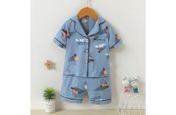 China Boys Cotton Summer Soft Button Up Pajamas For 80cm - 170cm Height supplier
