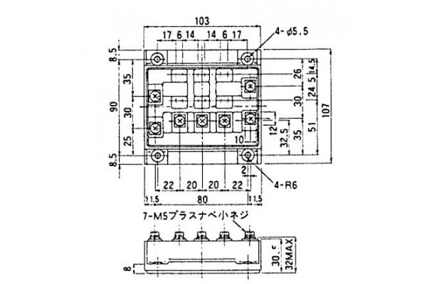 IGBT Power Module 6DI100M-050 POWER TRANSISTOR MODULE FUJITSU IGBT Power Module