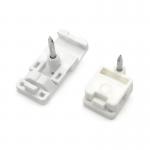 Steel Nail Ftth Plastic Drop Wire Fiber Cable Clip White And Black Color for sale