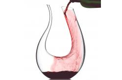 China Mouthblown Lead Free Wine Decanter , Round Cone Modern Wine Decanter Easy To Clean supplier