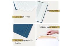 China Custom 2023-2023 Planner Medium Night Blue Softcover With Hourly Schedule supplier