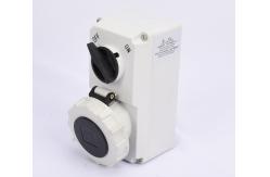 China IP67 16A 3P IEC Industrial Power Socket With Mechanical Interlock supplier