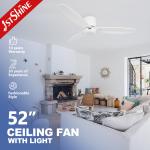 ETL Certified 1stshine Ceiling Fan Flush Mounted Or Ceiling Type With LED Light And Remote for sale