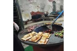 China Rusty Red Corten Steel Fire Pit With Barbecue Grill supplier
