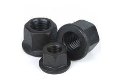 China Black Oxide Coating Thickened Flange Hexagon Nuts For M10-M30 Mechanical Applications supplier