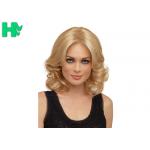 Light Yellow 12 Inch Short Synthetic Wigs Small / Medium / Large Cap Size for sale