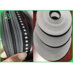 Black Drinking Straws Five Stars Pattern Printed Straw Paper Roll Paper Material for sale