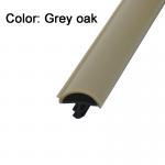 Slot Type Anti Collision D Shape Wooden Door Seal Strip Grey Oak Color 12*5mm for sale