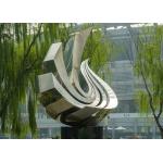 Large Polished Stainless Steel Sculpture , Outdoor Metal Sculpture For Garden for sale