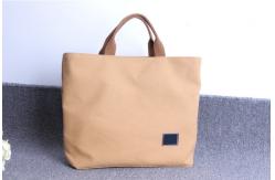 China Canvas Tote Shopper Bag With Zip , Plain Canvas Fabric Tote Handbags supplier