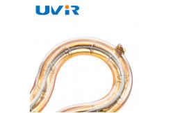 China Circular Halogen Lamp Tube Tungsten Filament  With Gold Coating supplier