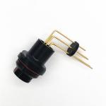 Black PCB Fischer Cable Connector Solder Style For Heavy Duty Use for sale