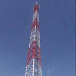 3 Legs Angular 330KV Telecommunication Steel Tower With Hot Dip Galvanized Brackets