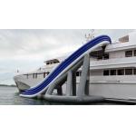 PVC floating Inflatable Water Sports , Curved Yacht Slide Waterproof for sale