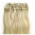 Bright Blonde Synthetic Human Hair Extensions No Chemical Processed Virgin Hair for sale