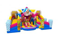 China Digital Printing Clown Inflatable Fun City Amusement Park Kids Bounce House supplier