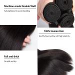 Double Weft Straight Virgin Human Hair Bundles 8A Grade Free Tangle No Shedding