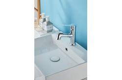 China Single Hole Silver electroplate above Counter Copper Pull Faucet supplier