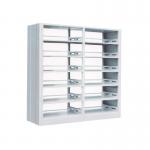 Easy Assembly Knock Down Steel Book Shelf RAL Color Metal Book Case Storage Rack for sale
