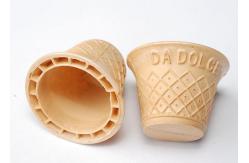 China Homemade Wafer Cones For Ice Cream / Waffle Cone Bowls with Custom Logo supplier