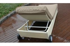 China Adjustable Swimming Pool Side Rattan Sun Lounger , Hand-Woven supplier