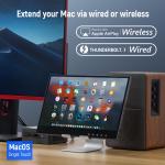 Built In 10800mAh Battery Portable Wireless Touch Screen Monitor FCC Certified