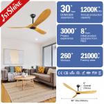 Electric Power 3 Solid Wood Ceiling Fan Energy Saving Remote Control