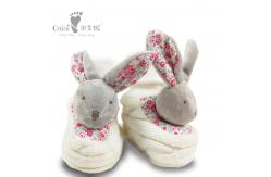 China Plush Toddler Shoes Comfortable Safe Baby Infant Toe Rabbit Head Shoes supplier