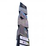 Shop Sign Full Color LED Screen Display Advertising Cube Screen Outdoor Rotate Profiled Signage for sale